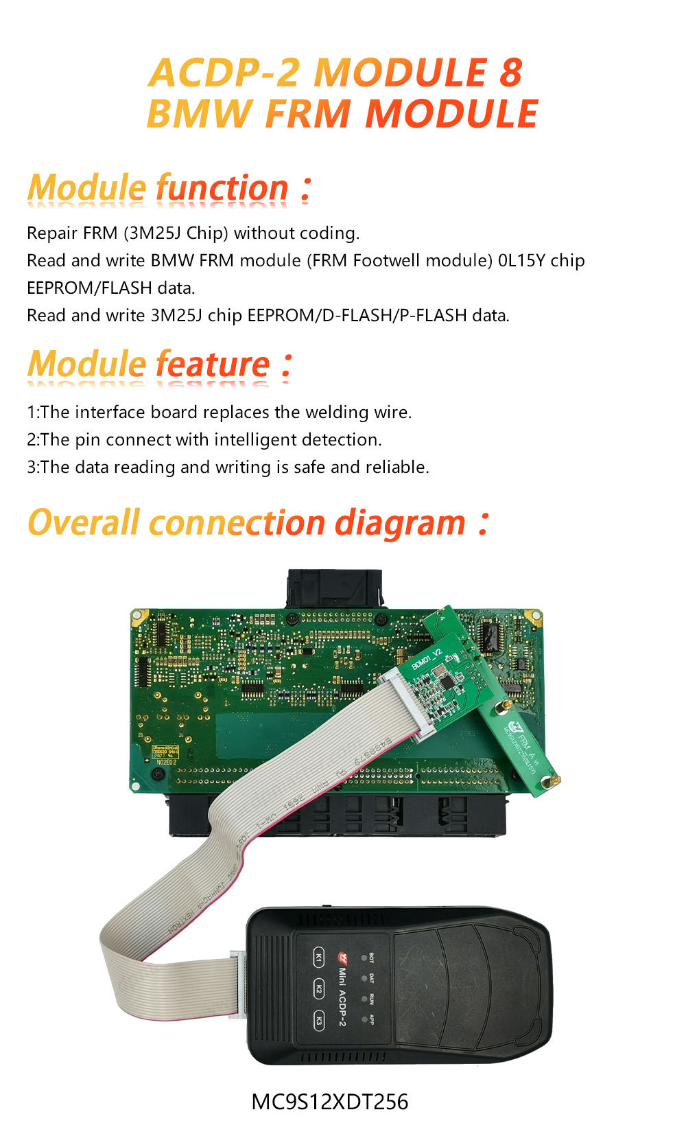 New Yanhua Mini ACDP 2 Second Generation Module 8 for BMW FRM Footwell Module 0L15Y 3M25J Read / Write No Need Soldering | Emirates Keys