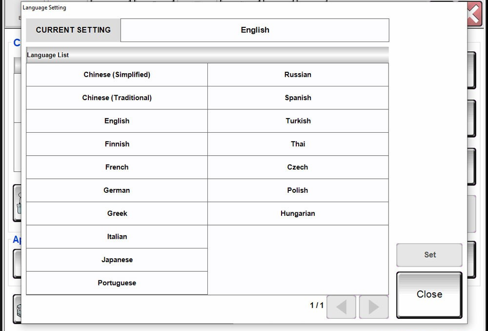 Linguaggio del software nissan vxdiag