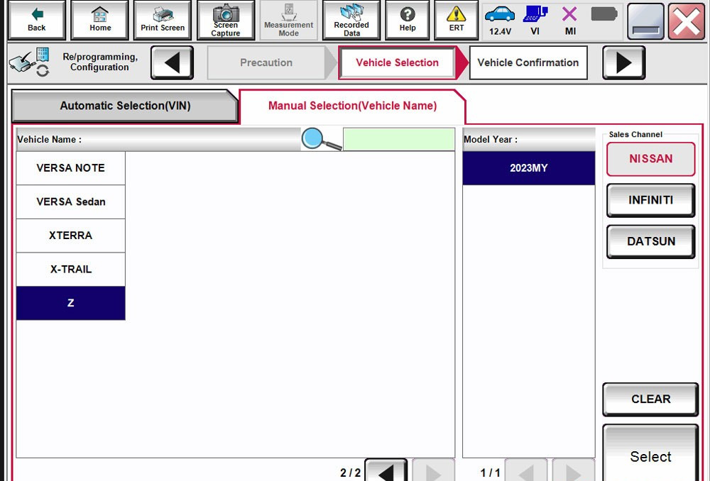 vxdiag elenco veicoli nissan 3