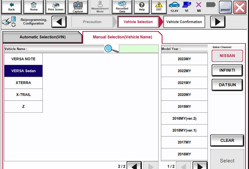 vxdiag elenco veicoli nissan 4