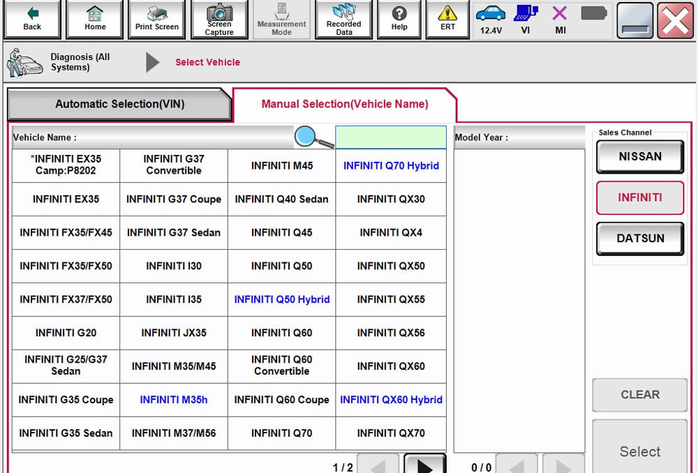 vxdiag elenco veicoli nissan 6