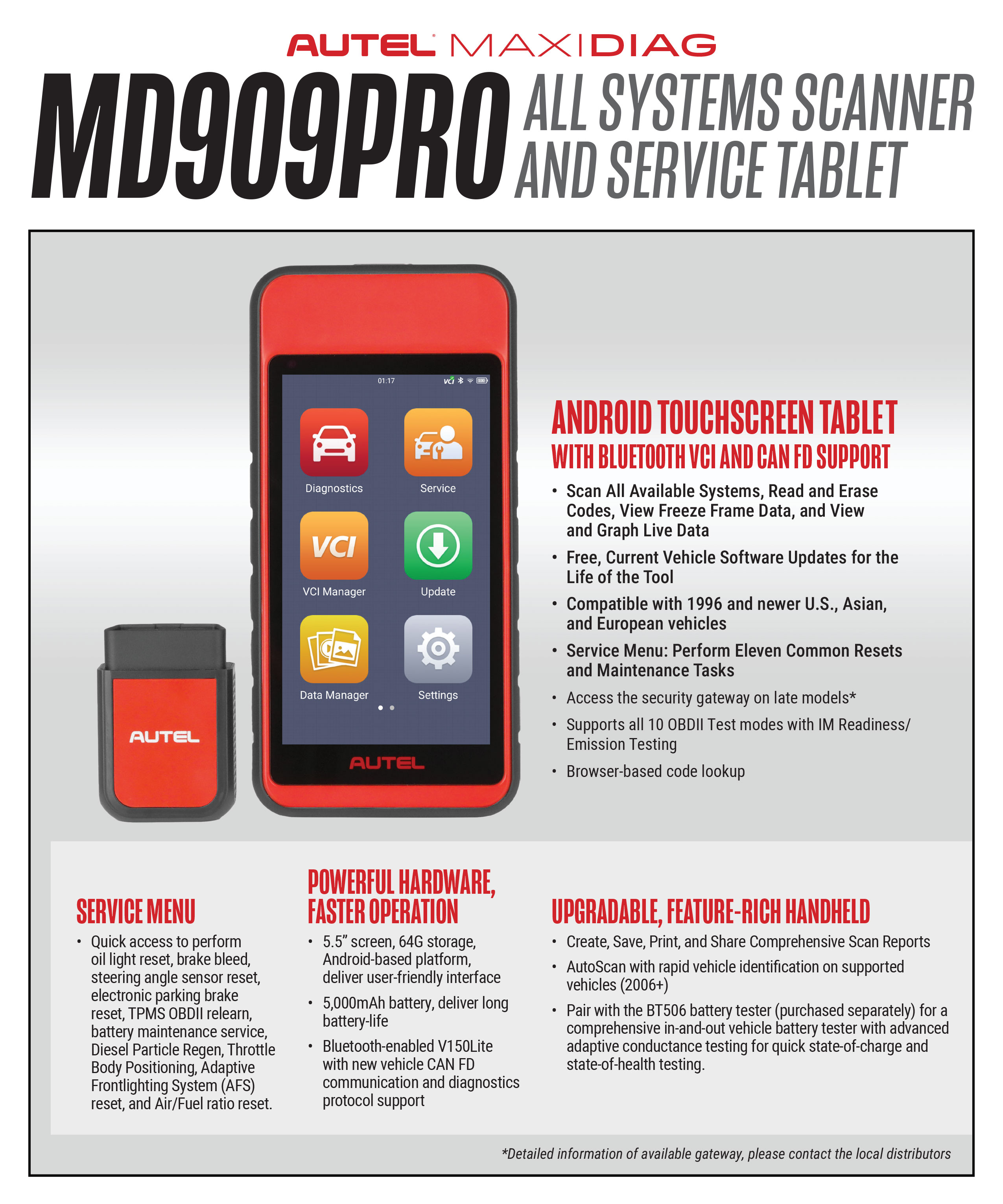 Новый профессиональный сканер Autel MaxiDiag MD909 Pro для всех систем и сервисный стол | Emirates Keys