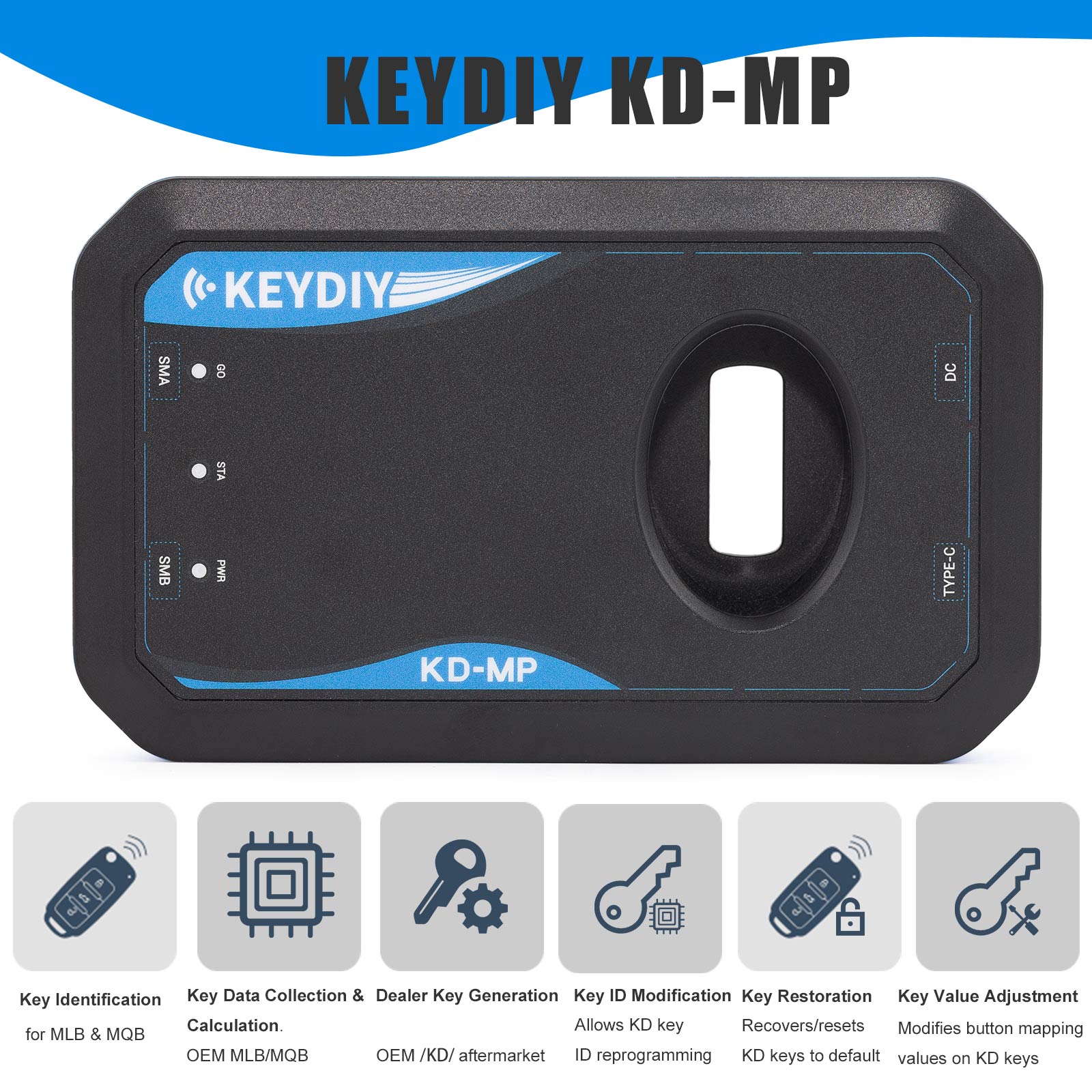 Nuovo pacchetto promozionale KD-MP Five-in-One (kit programma Keydiy KD-MP con KD-MATE, strumento KD-MP MLB/MQB, chiavi MLB26 MLB09 MLB08 MLB) | Emirates Keys