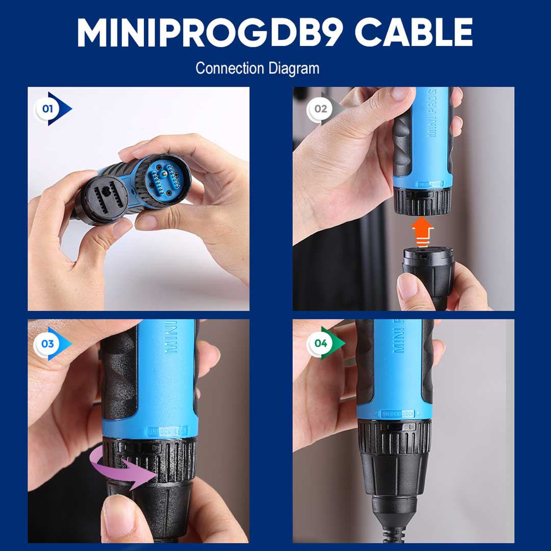 Cable Xhorse XDNP13GL DB9 para adaptador Benz EIS/EZS que funciona con VVDI MINI PROG Leer datos de Mercedes-Benz, sin necesidad de soldadura | Claves de los Emiratos