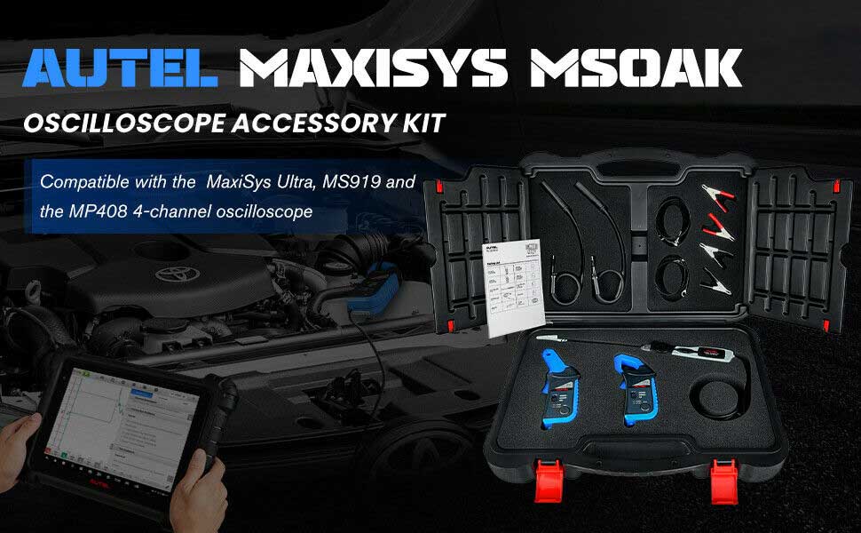 NewAutel MSOAK Oscilloscope Accessory Kit compatible with the MaxiFlash VCMI included with the MSUltra and MS919, and the MP408 4-channel oscilloscope