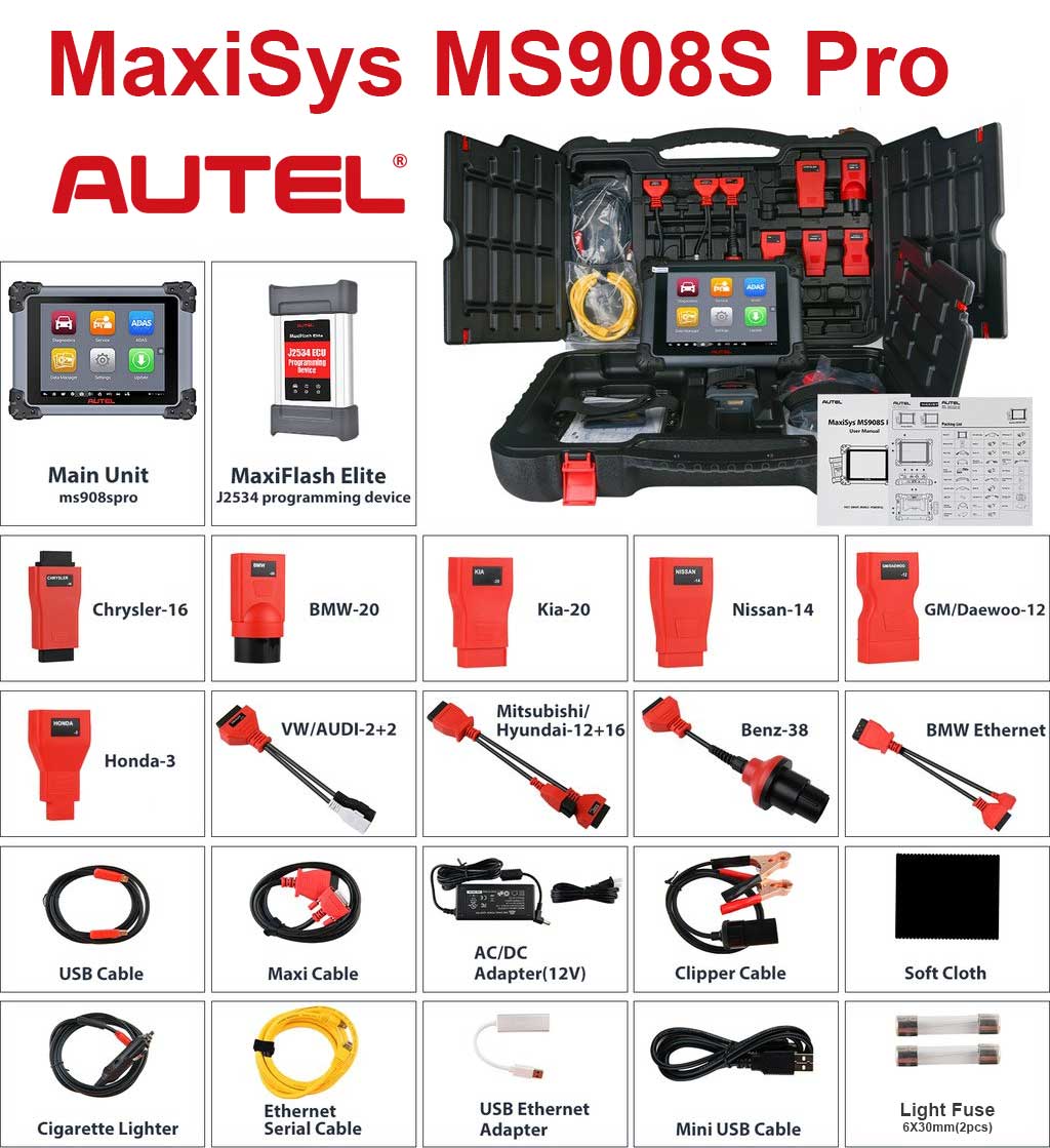 Autel MS908S Pro Accessaries