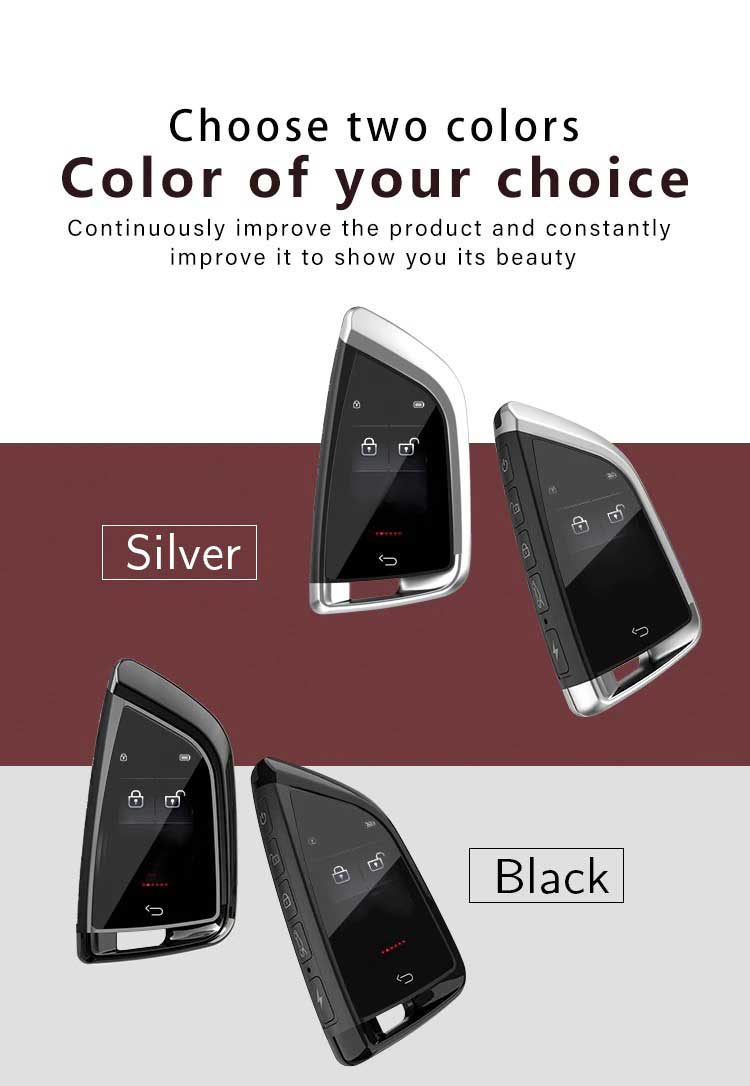 Kit de clé télécommande intelligente LCD universelle modifiée, pour toutes les voitures sans clé, Style FEM, couleur noire, nouveau marché secondaire | Clés des Émirats