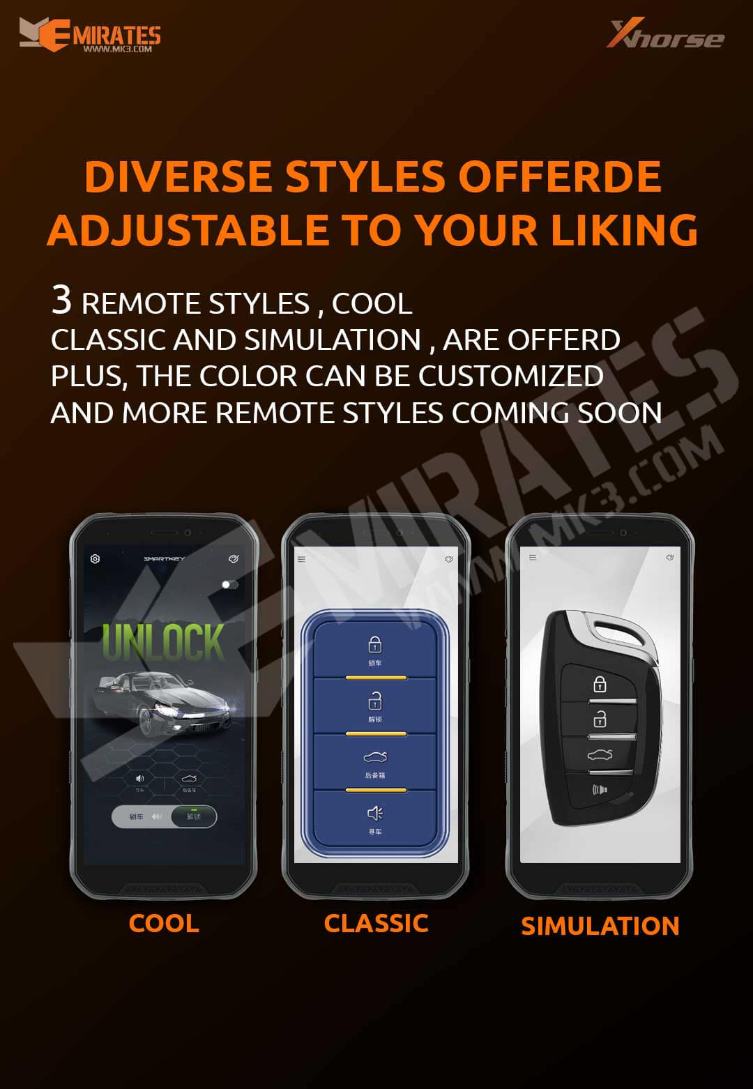 Cool Classic Simulation 3 Remote Styles, Cool Classic And Simulation, Are Offred Plus, The Color Can Be Customized And More Remote Styles Coming Soon